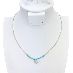 Vintage Southwestern Liquid Silver Sterling 925 Heishi Dreamcatcher Necklace 18"